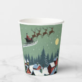 Der Weihnachtsmann und sein Schlitten Pappbecher (Rückseite)