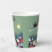 Der Weihnachtsmann und sein Schlitten Pappbecher (Links)