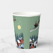 Der Weihnachtsmann und sein Schlitten Pappbecher (Rechts)