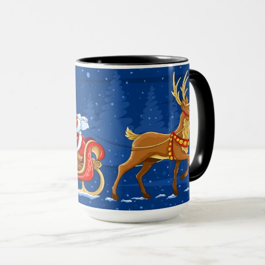 Der Weihnachtsmann und sein Schlitten Tasse (VorderseiteRechts)