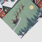 Der Weihnachtsmann und sein Schlittenwackelpapier Seidenpapier (Detail)