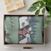 Der Weihnachtsmann und sein Schlittenwackelpapier Seidenpapier (Geschenk)