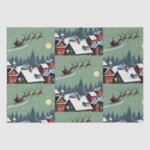 Der Weihnachtsmann und sein Schlittenwackelpapier