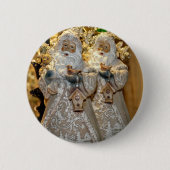 Der Weihnachtsmann und sein Zwilling. Button (Vorderseite)