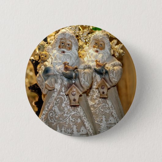 Der Weihnachtsmann und sein Zwilling. Button (Vorderseite)