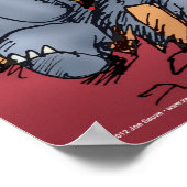 Der Weihnachtsmann und seine Elefanten Funny Carto Poster (Ecke)