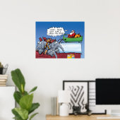 Der Weihnachtsmann und seine Elefanten Funny Carto Poster (Heimbüro)