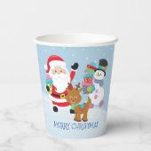 Der Weihnachtsmann und seine Freunde Papiertasse Pappbecher (Rückseite)