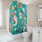 Der Weihnachtsmann und seine frohen Freunde Duschvorhang (Beispiel)