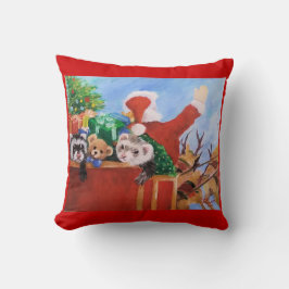 Der Weihnachtsmann und seine Helfer Kissen