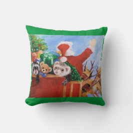 Der Weihnachtsmann und seine Helfer Kissen