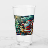 Der Weihnachtsmann und seine Rentierzauber Glas (Vorderseite)