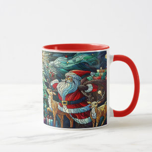 Der Weihnachtsmann und seine Rentierzauber Tasse