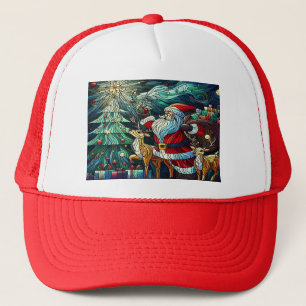 Der Weihnachtsmann und seine Rentierzauber Truckerkappe
