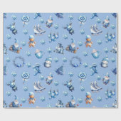 Der Weihnachtsmann und seine Weihnachtsfreunde Geschenkpapier (Flach)