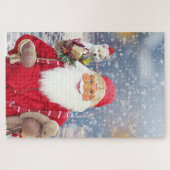 Der Weihnachtsmann und Weihnachten gibt dem amerik Puzzle (Horizontal)