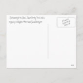 Der Weihnachtsmann unter den Sternen Feiertagspostkarte (Rückseite)