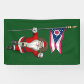 Der Weihnachtsmann unter der Flagge von Ohio Banner (Horizontal)