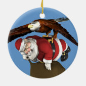 Der Weihnachtsmann von Bald Eagle gefangen Keramik Ornament (Hinten)