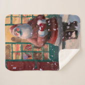 Der Weihnachtsmann vor dem Spielzeugladen Kunst Sherpadecke (Vorderseite (Horizontal))