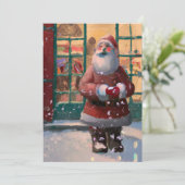 Der Weihnachtsmann vor der Spielzeugshop-AI-Karte (Stehend Vorderseite)