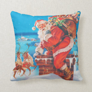 Der Weihnachtsmann vor Weihnachten Kissen