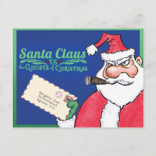Der Weihnachtsmann Vs Die Geister der Weihnachtspo Feiertagspostkarte