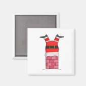 Der Weihnachtsmann war im Kamin voll Magnet (Vorderseite/Rückseite)