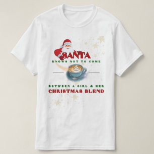 Der Weihnachtsmann weiß, nicht zwischen einem Mädc T-Shirt