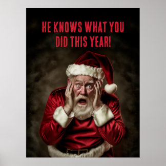 Der Weihnachtsmann weiß, was du dieses Jahr Weihna Poster