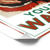 Der Weihnachtsmann Will DICH nach Belie! 🎅 Weihna Fotodruck (Ecke)