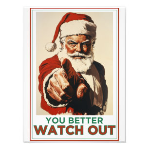Der Weihnachtsmann Will DICH nach Belie! 🎅 Weihna Fotodruck