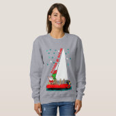 Der Weihnachtsmann würde lieber segeln Sweatshirt (Vorne ganz)