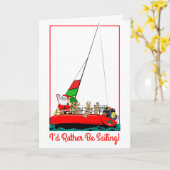 Der Weihnachtsmann würde lieber zu Weihnachten seg Karte (Gelbe Blume)