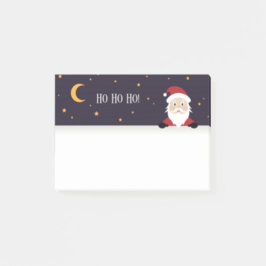 Der Weihnachtsmann zum Silvesterabend sagt Ho ho h Post-it Klebezettel (Vorderseite)