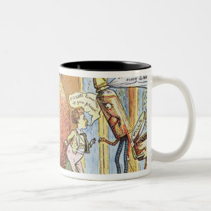 Der Weihnachtspudding Zweifarbige Tasse