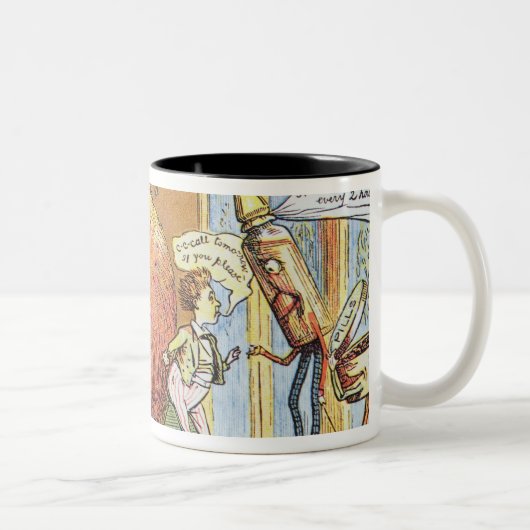 Der Weihnachtspudding Zweifarbige Tasse (Rechts)