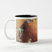 Der Weihnachtspudding Zweifarbige Tasse (Links)