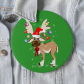 Der Weihnachtsren-Knopf Button (Beispiel)