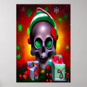 Der Weihnachtsschädel | AI Art Poster (Vorne)