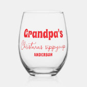 Der Weihnachtsschlampe des Großvaters Weinglas Ohne Stiel (Vorderseite)