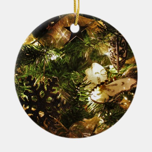 Der Weihnachtsschmetterling Keramik Ornament (Vorne)