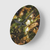 Der Weihnachtsschmetterling Runde Wanduhr (Winkel)