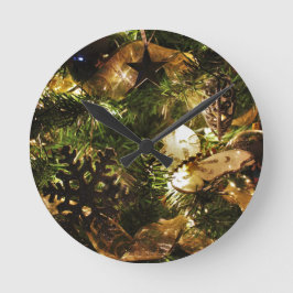 Der Weihnachtsschmetterling Runde Wanduhr