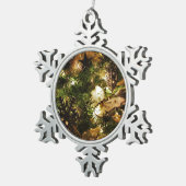 Der Weihnachtsschmetterling Schneeflocken Zinn-Ornament (Rechts)