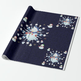 Der Weihnachtsschneemann Glittery - Geschenkpapier