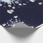 Der Weihnachtsschneemann Glittery - Geschenkpapier (Ecke)
