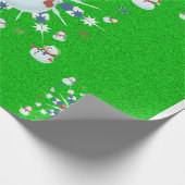 Der Weihnachtsschneemann Glittery - Geschenkpapier (Ecke)