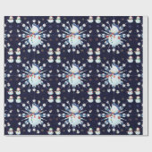 Der Weihnachtsschneemann Glittery - Geschenkpapier (Flach)
