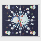 Der Weihnachtsschneemann Glittery - Geschenkpapier (Flach)